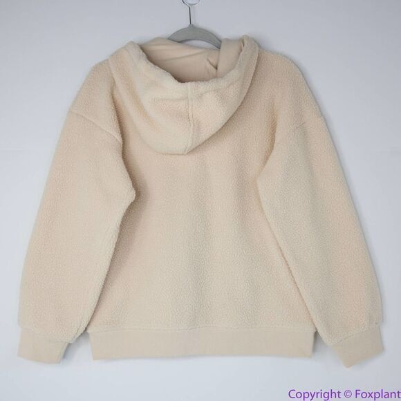 NEW Madewell (Re)sourced Fleece Hooded‎ Zip Jacket, S, NB514 - Picture 7 of 16